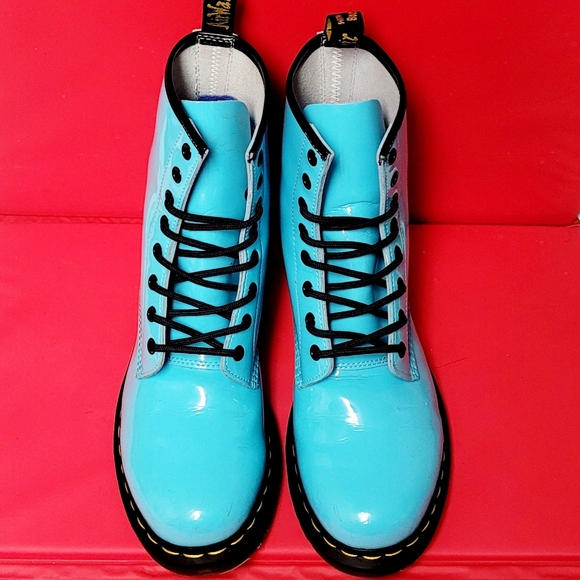 Dr. Martens 1460 Light Blue Patent Leather Women's Boots #27216 size 10 - Picture 8 of 11